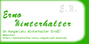 erno winterhalter business card
